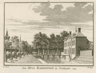 1505 Het Huis Barbistein by Heinkensant. 1743. Gezicht op het huis Barbistein te Heinkenszand, met de toren van de ...