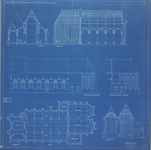 1520 Plan tot restauratie van het kerkgebouw der Ned. Herv. gemeente Kapelle in Zeeland. Doorsneden, plattegrond en ...
