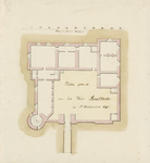 1530 Platte Grond van het Huis Maalstede, na Ic. Hildernisse 1695. Plattegrond van het huis Maalstede te Kapelle