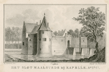 1538 Het Slot Maalstede bij Kapelle. A° 1743. Gezicht op het het kasteel Maalstede te Kapelle