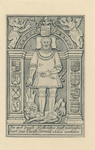 1581a De dekzerk van de graftombe van Aernout van Cruningen, overleden 3 september 1561, heer van Kruiningen en ...