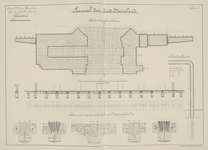 1592-9 Revisieteekeningen van de derde schutsluis te Hansweert Kanaal door Zuid-Beveland. Blad 9. Doorsneden van de ...