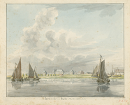1635 't Fort te Bats 1803. Gezicht op het fort Bath, vanaf de rivier de Westerschelde, met schepen