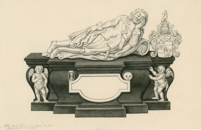 1648 Het grafmonument van Gillis van der Nisse, heer van Waarde, afgevaardigde voor Goes in de generaliteitsrekenkamer, ...