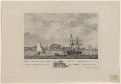1691 Haven van Brouwershaven in Zeeland op 't Eiland Schouwen Port de Brouwershaven en Zeelande a l' Isle de Schouwen. ...