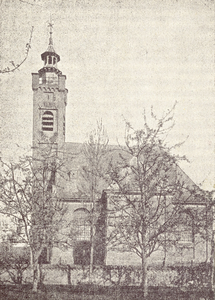 1722 Gezicht op de Nederlandse Hervormde kerk te Burgh, vanuit het zuiden