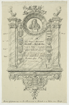 1726 Marmere Graftombe van den Raadpensionaris de Huibert in de Kerke van Burgt. Het gedenkteken voor Pieter de ...