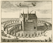 1753 't Slot Windenburgh. Gezicht op het kasteel Windenburg te Dreischor