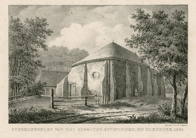 1762 Overblijfselen van het klooster Bethlehem, bij Elkerzee. 1839. Gezicht op de overblijfselen van het klooster ...
