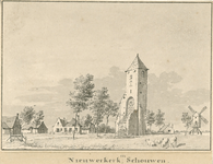 1792 Nieuwerkerk; in Schouwen. Gezicht in het dorp Nieuwerkerke ('Schutje') (Schouwen)