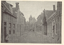 1805 Gezicht in het dorp Nieuwerkerk (Duiveland), met op de achtergrond de Nederlandse Hervormde kerk, en op de ...