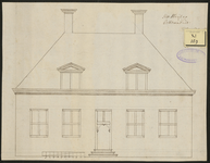 1808 Het Huijs op Bettewaerde. De voorgevel van het huis te Bettewaarde te Nieuwerkerk, later de hofstede De blinkende ...