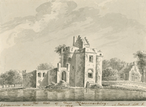 1813 Het Slot of Huis Zwaanenburg. a. 1600. Gezicht op het kasteel Zwanenburg te Capelle (Duiveland)