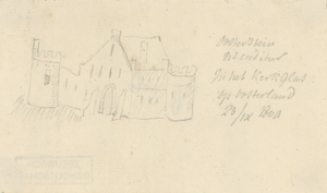 1856 Oosterstein ut creditur. Schets van het huis Oosterstein te Oosterland in het gebrandschilderd raam van de kerk 23 ...