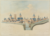 187 De Stad Middelburg, zooals deze voorkomt op eene kaart, waarvan het origineel ten jare 1511 is ingediend aan den ...