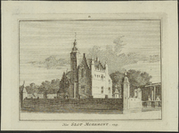 1879 Het Slot Moermont. 1743. Gezicht op het kasteel Moermond te Renesse