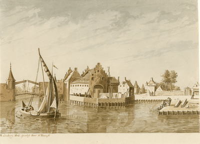 1906 Gezicht op de stad Zierikzee aan de zijde van de oude haven bij de Noordhavenpoort