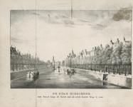 1913 De Stad Zierikzee van binnen langs de haven van de eerste houten brug te zien. Gezicht in de stad Zierikzee met de ...