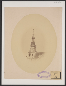 1954 De toren van het stadhuis aan de Meelstraat te Zierikzee, in ovaal