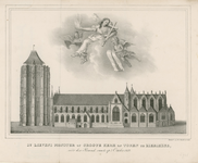 1961 St. Lievens Monster of Groote Kerk en Toren te Zierikzee vóór den Brand van 6 op 7 October 1832. De Sint ...
