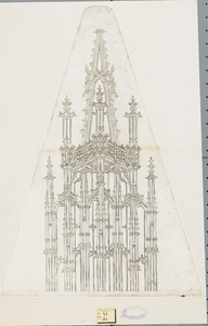 1969c De spits van de niet afgebouwde toren van de Sint Lievensmonstertoren te Zierikzee