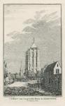 1971 Toren van de groote Kerk te Zierikzee. Gezicht op de toren van de Sint Lievensmonsterkerk te Zierikzee, met personen