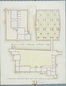 2035 Plattegrond van het Huis te St. Maartensdijk, na Jc. Hildernisse, a. 1695. Plattegrond van het kasteel te Sint ...