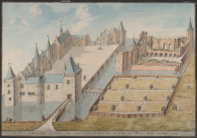 2036 Het Huis te St. Maartensdijk van vooren, a. 1695, afgeteekent door Jc. Hildernisse, en a. 1784 door Theodorus ...