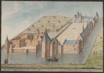 2037 Het Huis te St. Maartensdijk van agteren, a. 1695, afgeteekent door Jc. Hildernisse, en a. 1784 door Theodorus ...