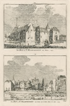 2039 Het Hof te St. Maertensdyk van buiten. 1743. Het Hof te St. Maartensdyk van binnen op de Stads Toren te zien. ...