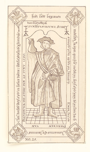 2134 De grafzerk no. 25 van meester Jasper Quirijnsen, dokter, overleden 12 januari 1531, Jacomine Clausdochter, ...
