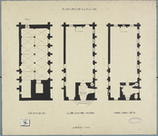 2213b Raadhuis te Sluis. Kelderplan. Plan Begane Grond. Plan Verdieping. Ontwerp van de plattegronden van kelder, ...