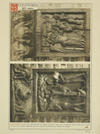 2220a Sculptures XIVe siècle. Twee in hout gesneden sleutelstukken in de bovenzaal van het stadhuis te Sluis, met ...