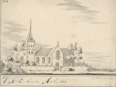 2243 d' Kerk binnen Axel. 1626. De Nederlandse Hervormde kerk te Axel