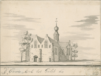 2265 de Groote kerk tot Hulst 1627. Gezicht op de rooms-katholieke kerk te Hulst