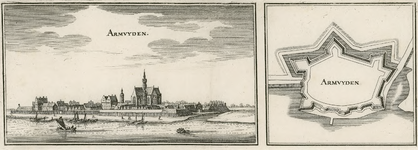 2359 Armuyden. Frankfurt , 1659. 1 prent : kopergr. ; 9,9 x 17,8 cm, blad 11,7 x 38 cm, moet 10,5 x 30,3 cm, 1659