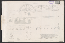316-1 Dubbele basculebrug met gegoten ijzeren hefboomen te Middelburg. Aanzichten, doorsneden en details van de nieuwe ...