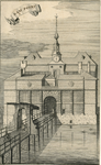 331 Dampoort. Gezicht op de Noorddampoort of Veerse poort te Middelburg, gebouwd in 1589
