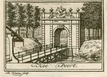 340 Koe Poort. De Koepoort te Middelburg, gezien van de landzijde, gebouwd in 1735