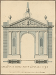 352 Langevyle Poort, nieuw gemaakt 1792. De in 1793-1794 nieuw opgebouwde Langevielepoort te Middelburg aan de ...