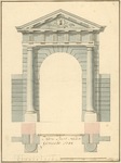 371 Have Poort Nieuw Gemaakt in 1786. Aanzicht en plattegrond van de Zuiddam-, Haven- of Slijkpoort te Middelburg