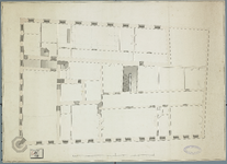 378b Plattegrond van de eerste verdieping van het stadhuis te Middelburg in de tijd, dat de rechtbank er gevestigd was ...