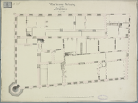 379b Plan der eerste Verdieping van het Stadhuis ten jare 1853. Plattegrond van de eerste verdieping van het stadhuis ...