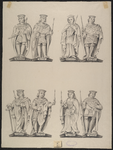 408c De beelden (22-29) van de graven en gravinnen van Holland en Zeeland Willem (4x) en Margarieta, Aelbrecht, Jacoba ...