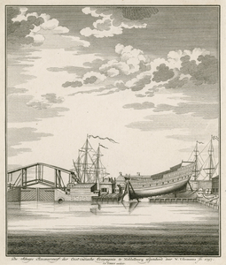 459 De Scheeps Timmerwerf der Oostindische Compagnie te Middelburg. Gezicht op de scheepswerf van de Oost-Indische ...