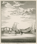 459 De Scheeps Timmerwerf der Oostindische Compagnie te Middelburg. Gezicht op de scheepswerf van de Oost-Indische ...