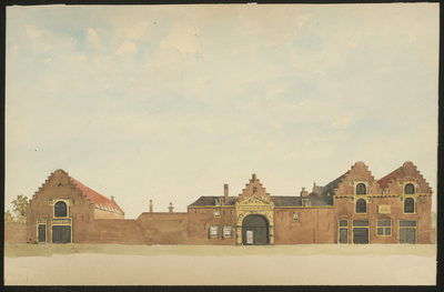 468 De voorgevel van de West-Indische pakhuizen bij de Vlissingse poort te Middelburg