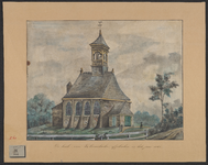 60 De kerk van Kleverskerke, afgebroken in het jaar 1861. De Nederlandse Hervormde kerk te Kleverskerke