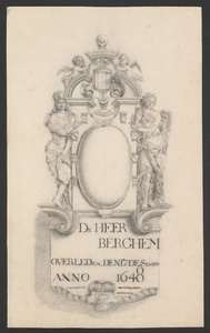 635 Het grafmonument van heer Jan van Berghem, gecommitteerde van de Rekenkamer van Zeeland, overleden 17 december ...