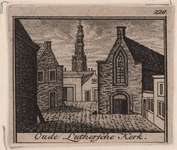 640 Oude Lutherse Kerk. Gezicht op de oude Lutherse kerk in de Spuistraat te Middelburg en omgeving